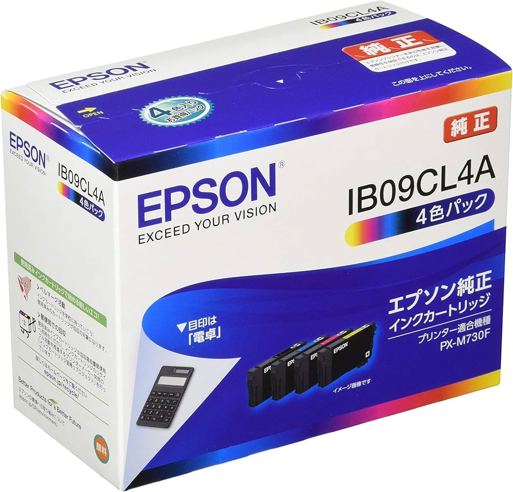 Amazon.co.jp: エプソン 純正 インクカートリッジ IB09CL4A 4色パック