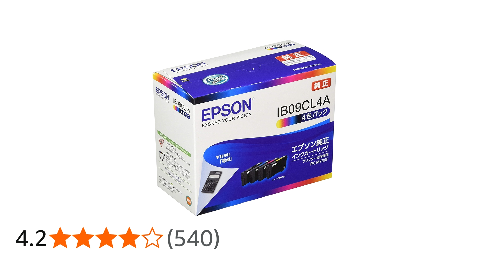 Amazon.co.jp: エプソン 純正 インクカートリッジ IB09CL4A 4色パック
