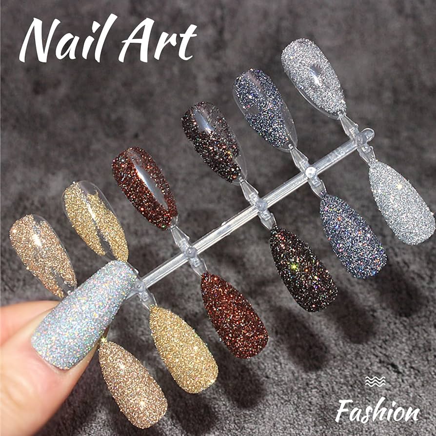 Amazon.co.jp: ダイヤモンド ネイルパウダー ラメ グリッター ゴールド