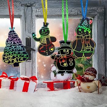 Amazon | OPUHOHR クリスマススクラッチペーパーアートセット