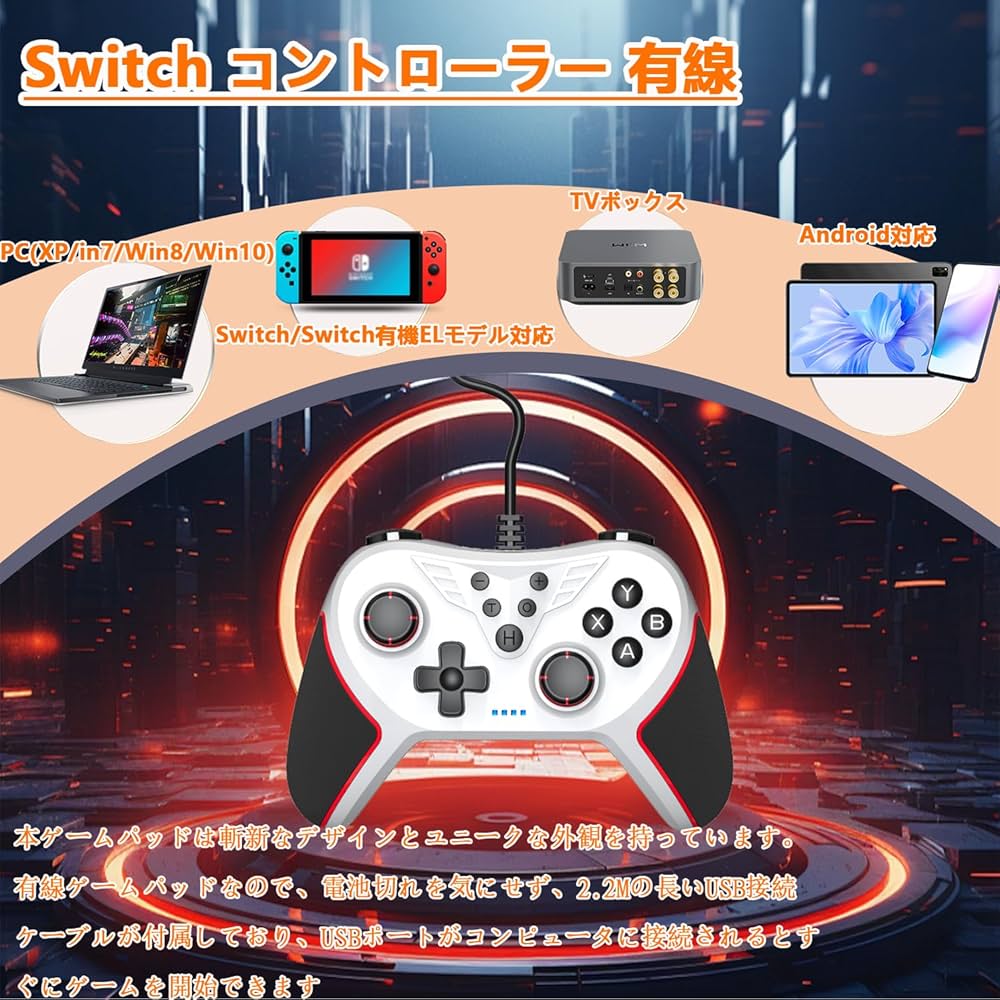 Amazon.co.jp: Elnicec Switch コントローラー 有線 背面ボタン付き