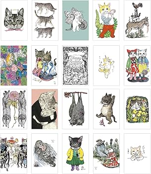 Higuchi Yuko 100POSTCARDS Animals Illustration Art Postcard Book