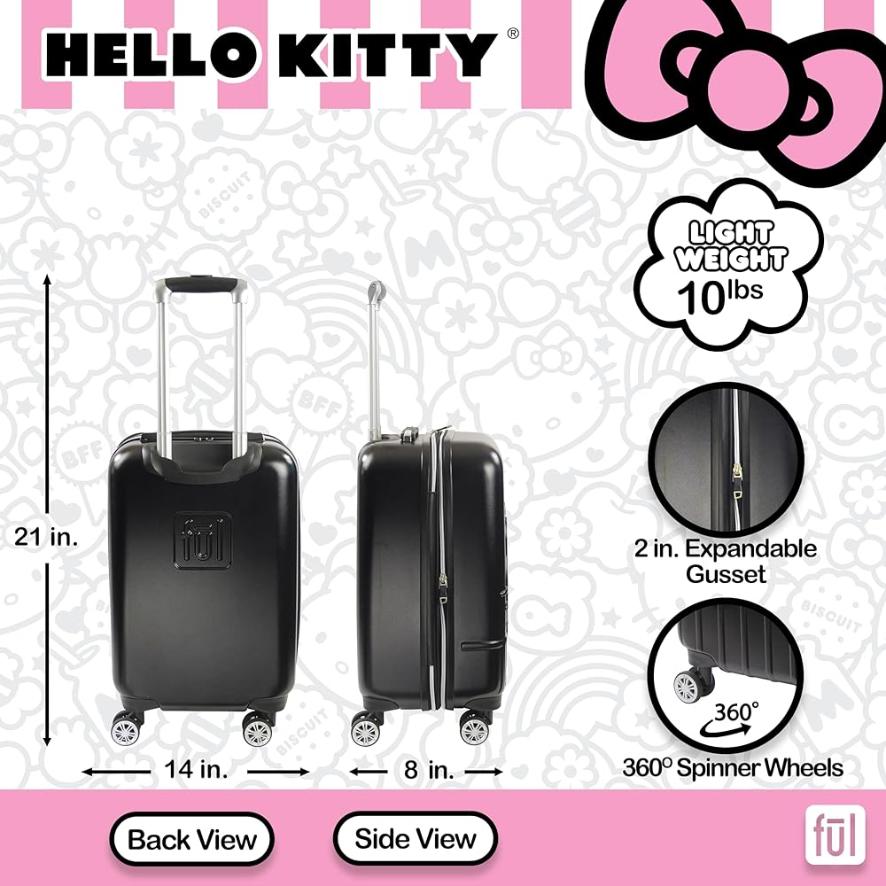 Amazon | FUL Hello Kitty 21インチ 機内持ち込み手荷物、成形ハード