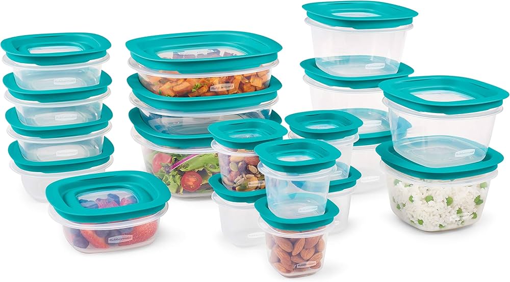 Amazon | Rubbermaid (ラバーメイド) 漏れ防止ふた 食品保存セット