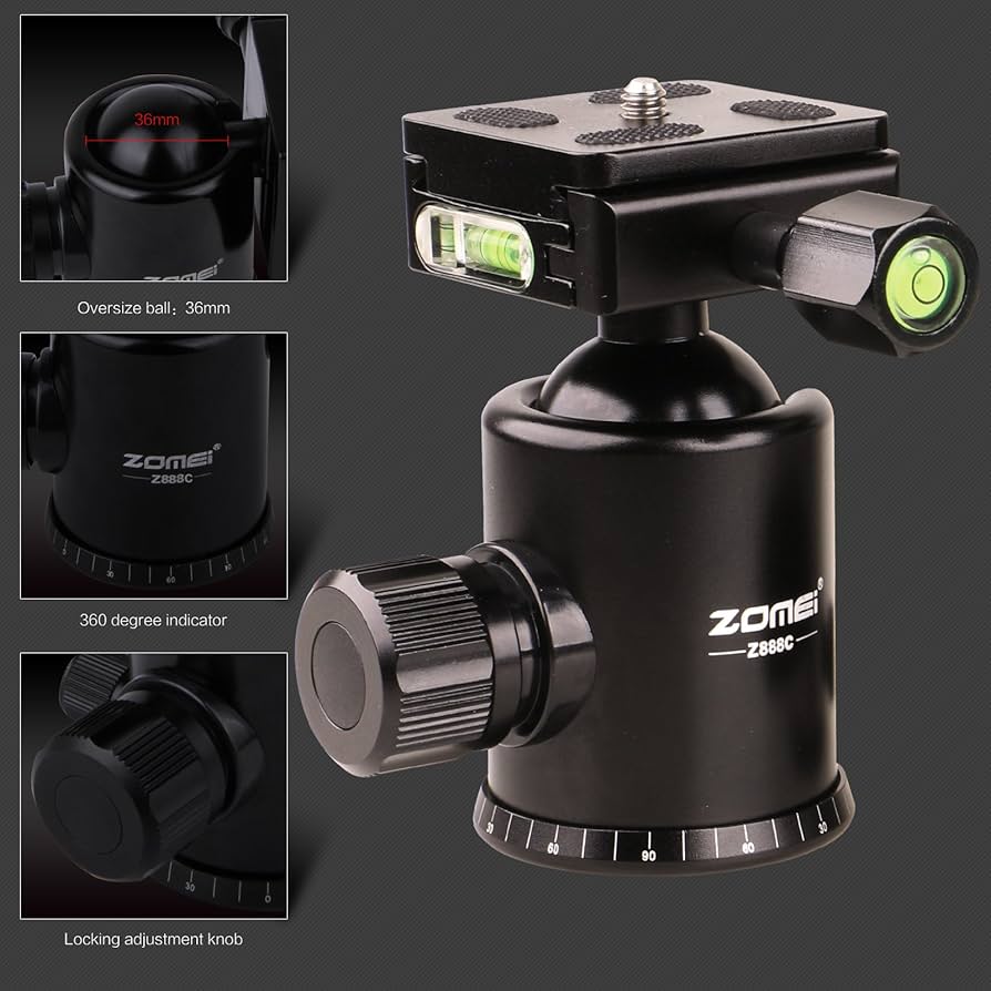 Amazon.com : Zomei Z818C Professional Portable Carbon Fiber Tripod