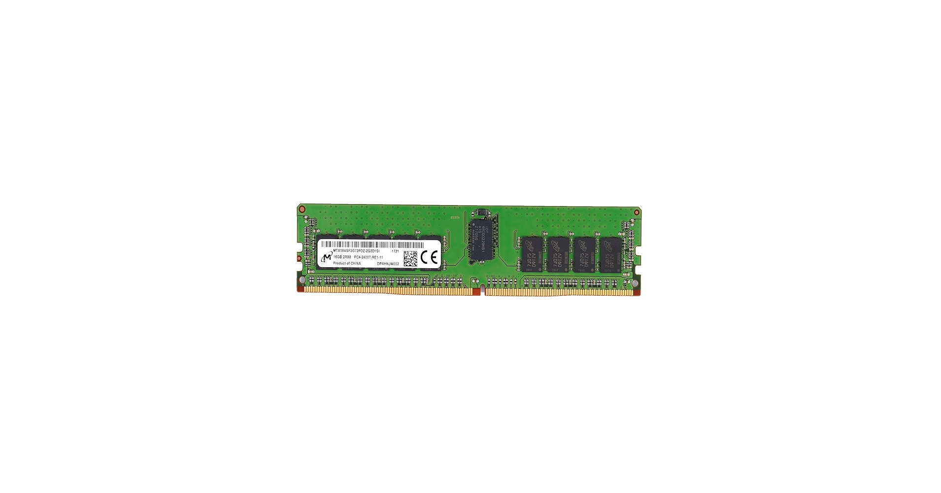MICRON 16GB PC4-2400T-R DDR4 Registered ECC 2RX8 Memory