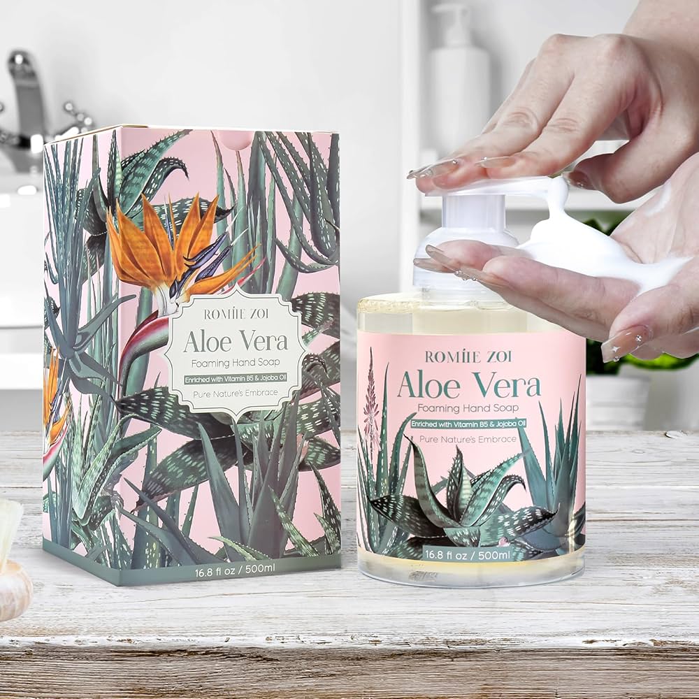 Amazon.com : ROMIIE ZOI Foaming Hand Soap with Gift Box- Aloe Vera