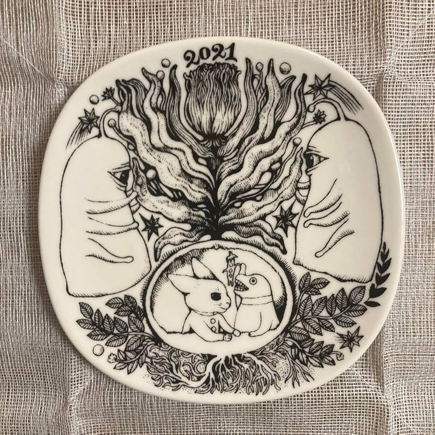 ヒグチユウコ サーカス展限定 画集&プレート ひとつめちゃんフィギュア