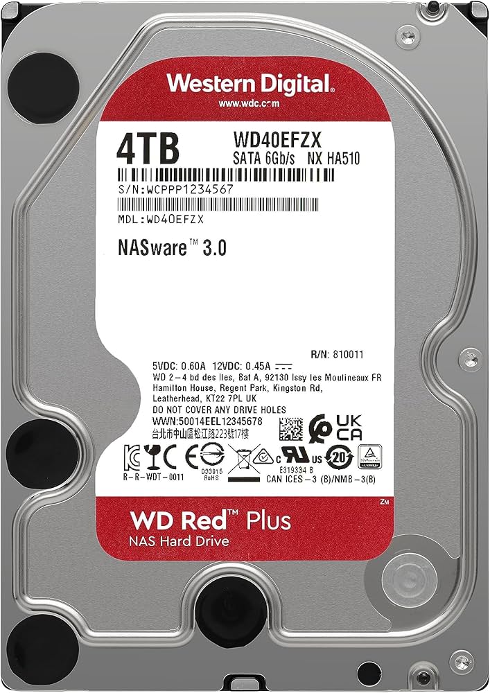 Western Digital WD40EFZX WD Red Plus 4TB SATA 6Gb/s 3.5