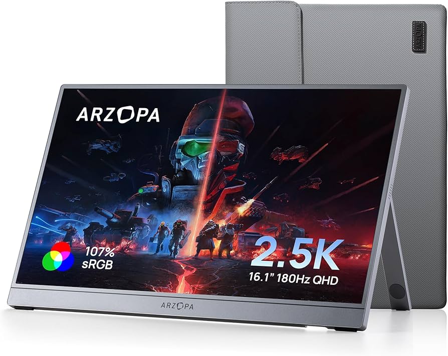 Amazon.com: ARZOPA 16.1'' 180Hz 2.5K Portable Monitor, 2560x1440