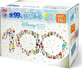 Amazon.co.jp: 水99% 手口ふき 80枚入x15個（1200枚） ディズニー