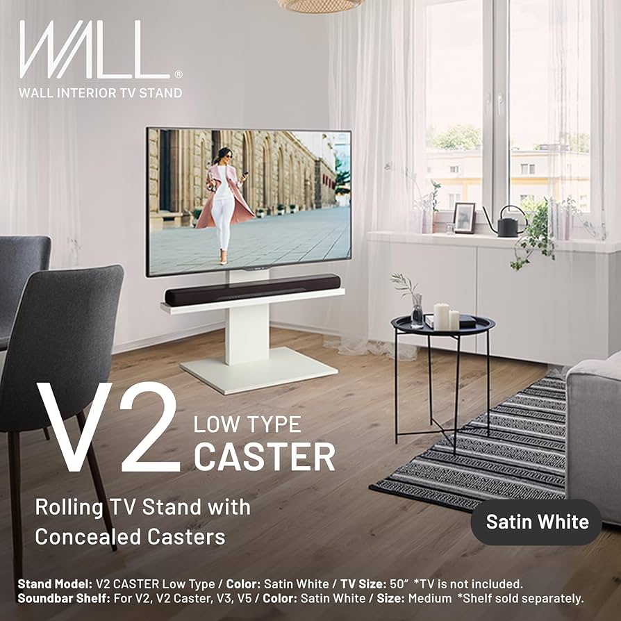 Amazon.com: WALL V2 Caster Low Type | Minimalist Rolling TV Stand