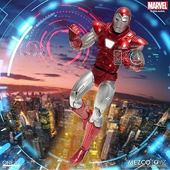 Amazon.com: Mezco ONE:12 Collective Iron Man: Silver Centurion