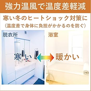 Amazon | [山善] 壁掛式 脱衣所温風ヒーター 温風/送風切替 リモコン付