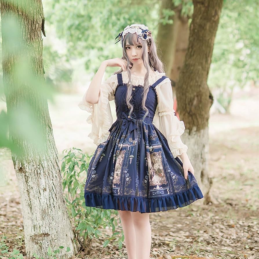 Amazon.co.jp: ロリータ シフォンブラウス レディースシャツ 姫袖 長袖