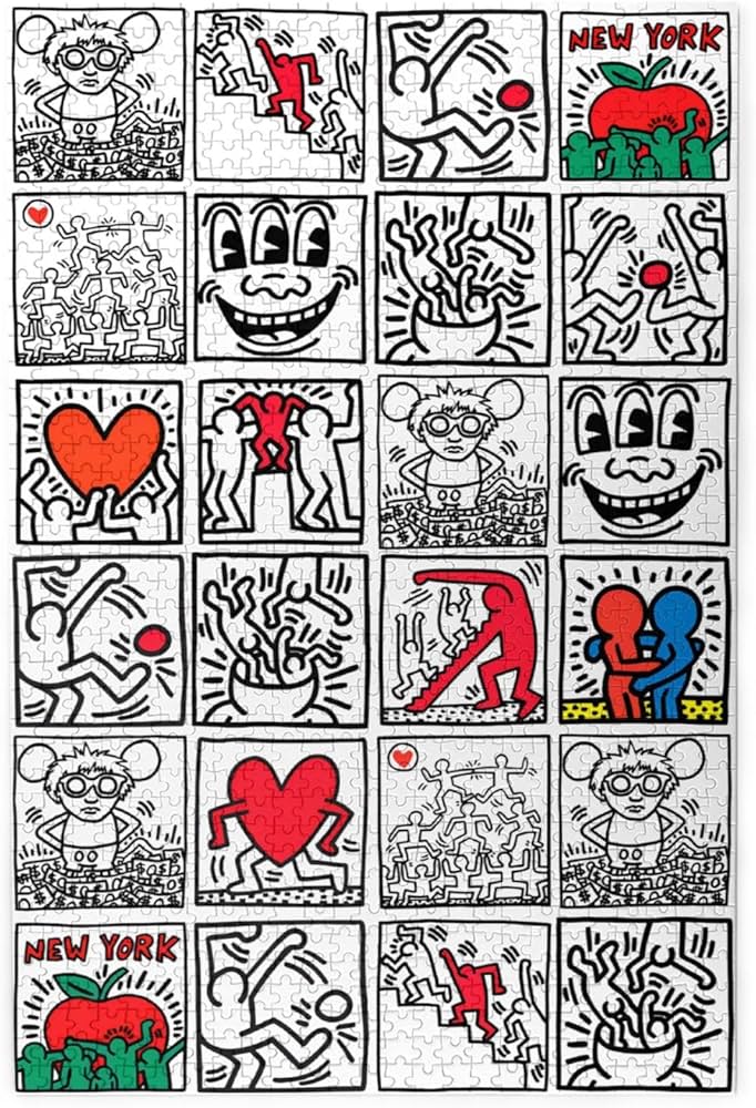 Amazon.co.jp: パズル 木製パズル 1000ピース キース ヘリング