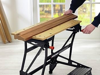 Amazon.com: Black+Decker Tough Work Bench Saw Horse, Dual Height