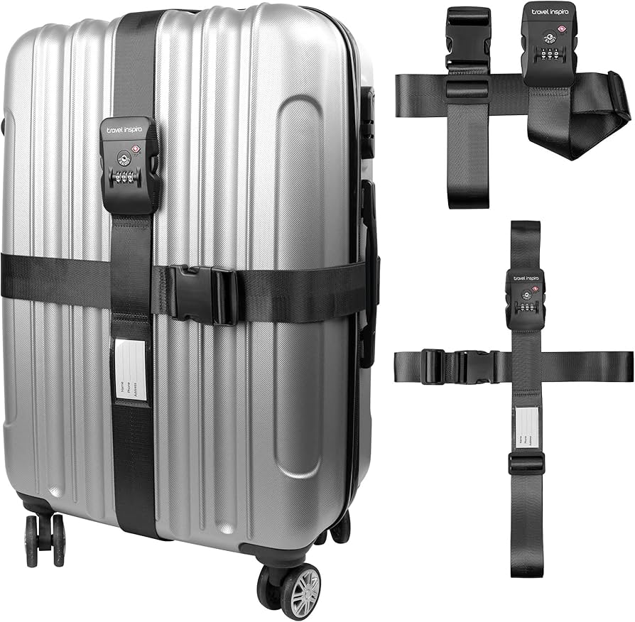 Amazon.co.jp: Travel Inspira【TSAロック】スーツケースベルト 十字型