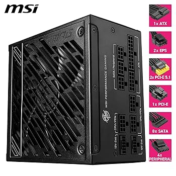 Amazon.com: MSI MPG A1000GS PCIE5, Fully Modular Gaming 1000W