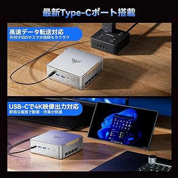 Amazon.co.jp: NiPoGi ミニpc 【コスパ最高3300U搭載・N150より速い