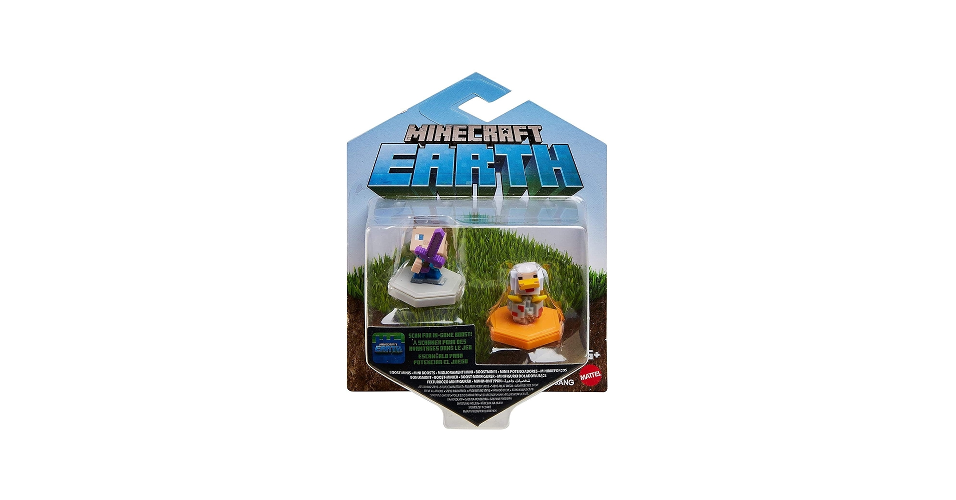 Amazon.com: Mattel Minecraft Earth Boost Mini Figure 2-Pack, NFC