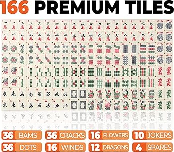 Amazon.com: MUTEX American Mahjong Game Set, 166 Premium Mahjong