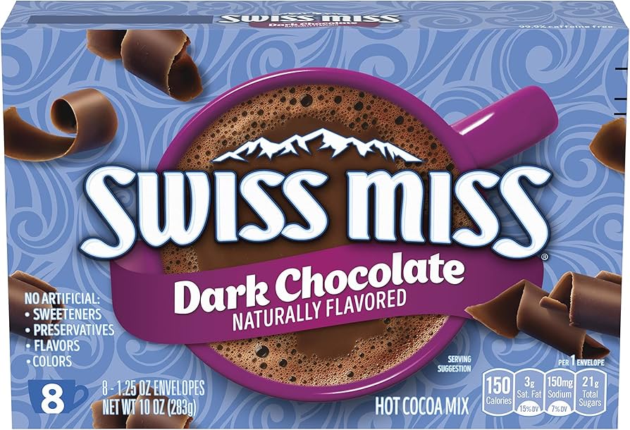Amazon.com: Swiss Miss Dark Chocolate Flavored Hot Cocoa Mix, Hot