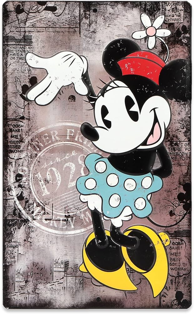 Amazon.co.jp: Disney Minnie Mouse Since 1928 メタルウォールアート