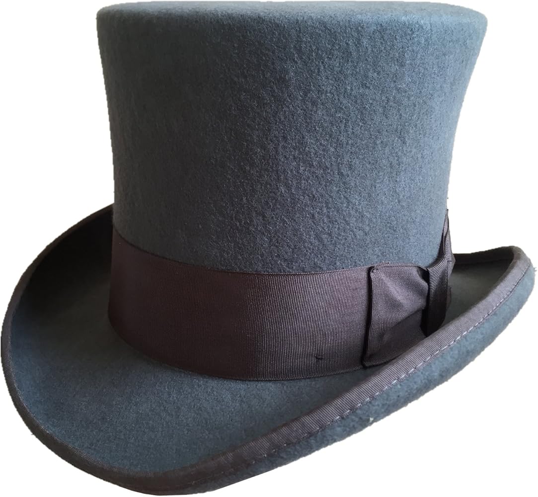 Amazon | グレーウールフェルトトップハットVictorian Mad Hatter 7