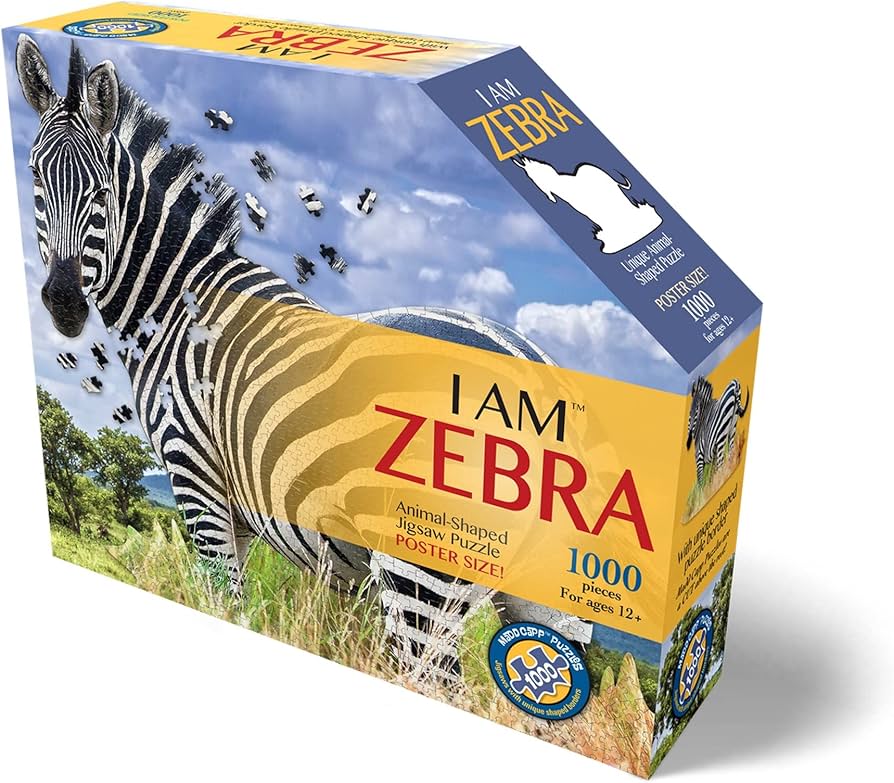 Amazon.com: Madd Capp Puzzles - I AM Zebra - 1000 Pieces - Animal