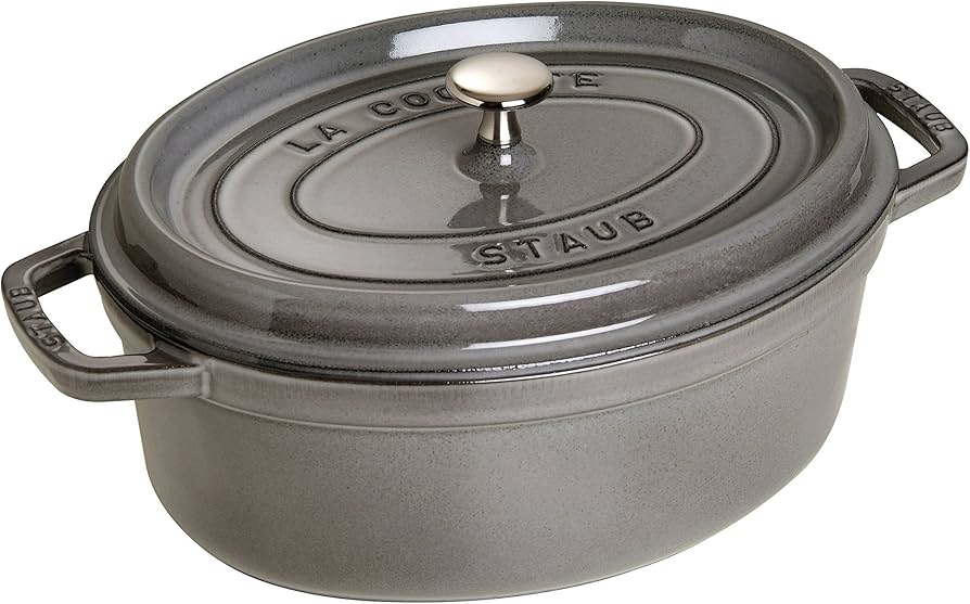 Amazon.com: staub La Cocotte Oval 40500-276 Pico Cocotte Oval Gray