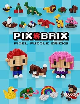 Pix Brix Pixel Art Puzzle Bricks – 6,000 Piece Pixel Art Container