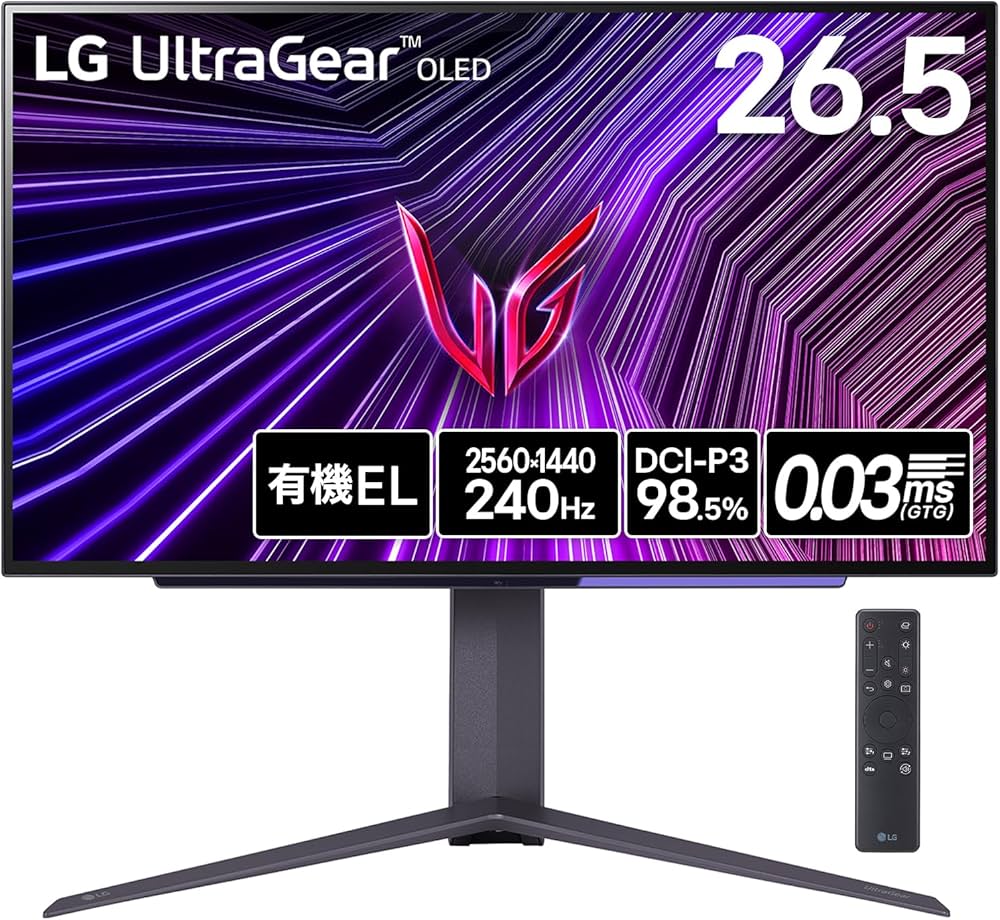LG UltraGear 27GR95qE26.5インチゲーミングモニタ有機EL LG UltraGear