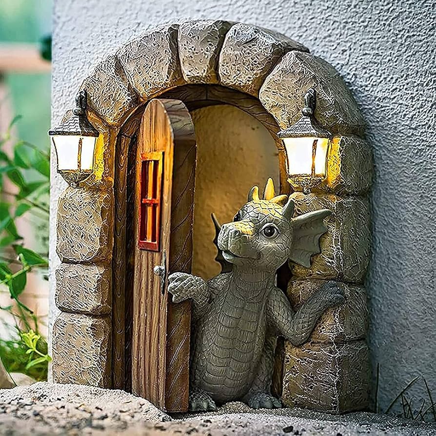 Amazon.co.jp: NUOMANAN ガーデニング 置物 ドラゴン アンティーク