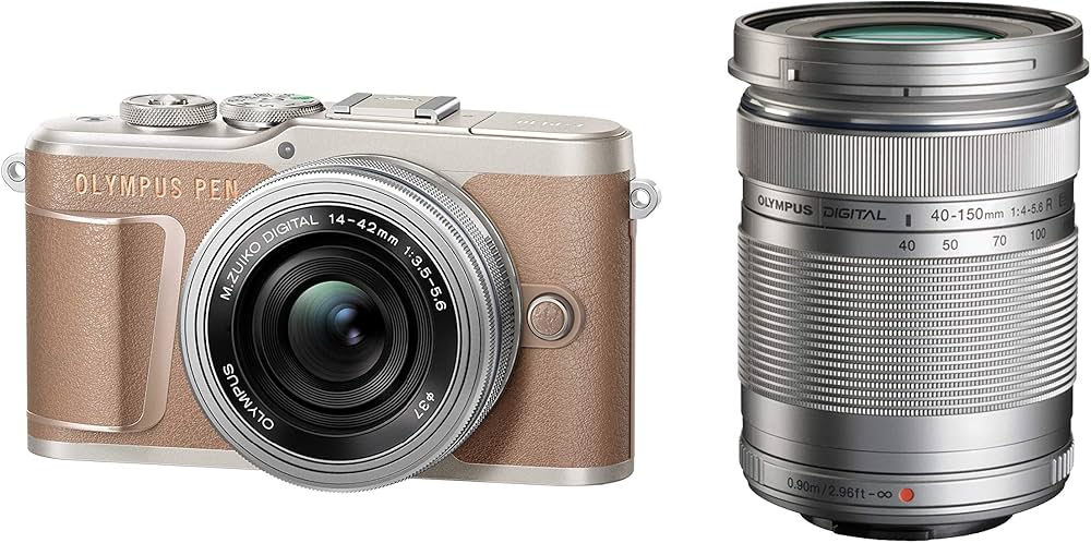 Amazon.co.jp: OLYMPUS PEN E-PL10 EZ Double Zoom Kit, Brown