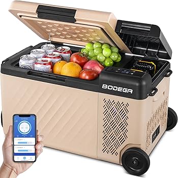 Amazon.co.jp: BODEGA ポータブル冷蔵庫 19L バッテリー内蔵可能, -20