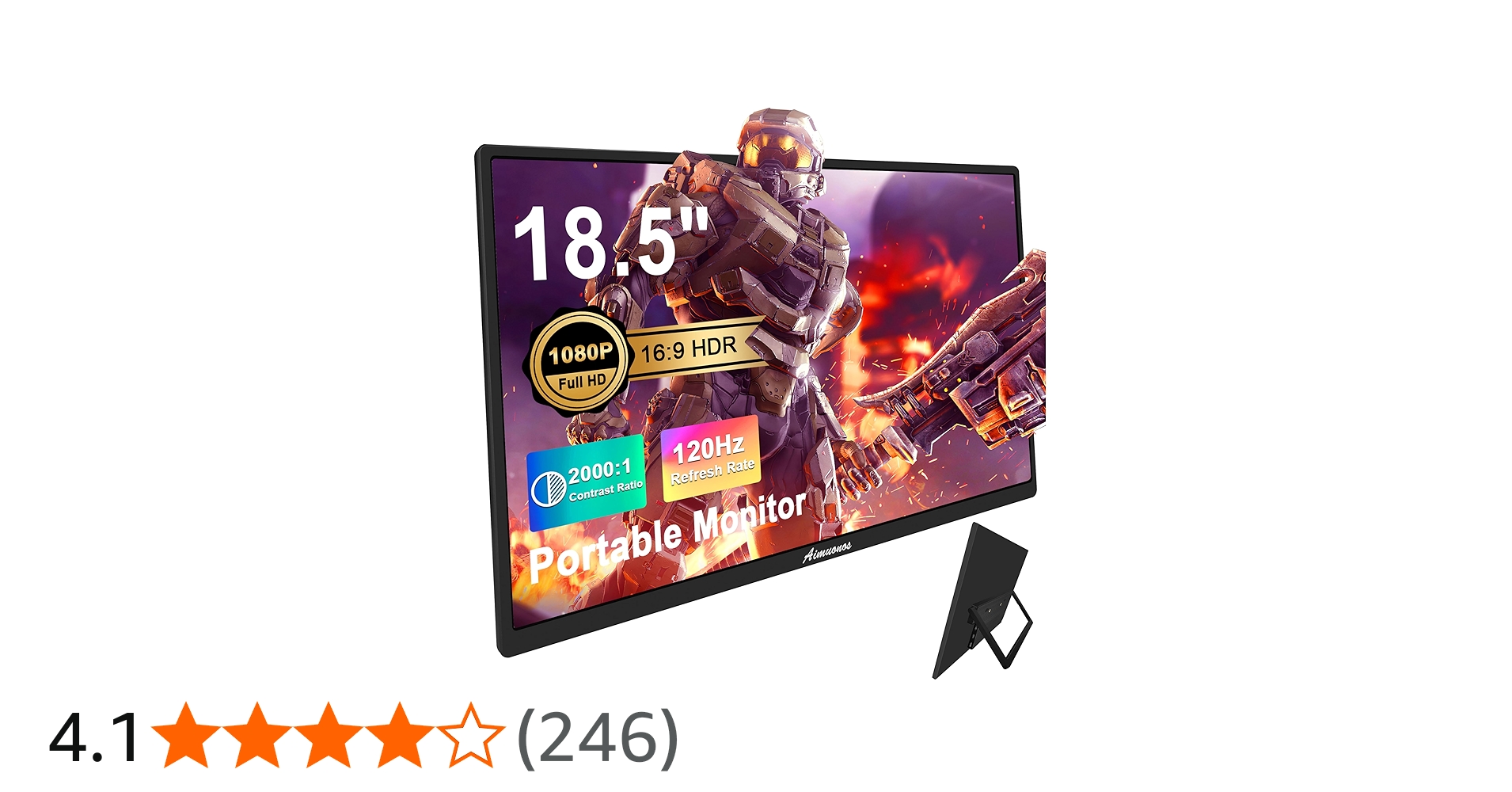 Amazon.co.jp: 18.5インチ ノートパソコン用ポータブルモニター、1080P