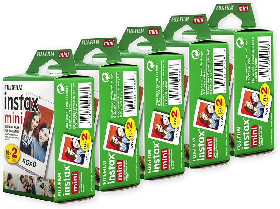 Fujifilm 600015771 Instax Mini Film, White Multi-Pack (100