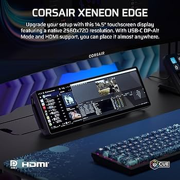 Corsair XENEON Edge 14,5 polegadas 2K LCD portátil HDMI USB C AHVA