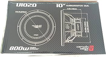Cerwin-Vega 800 Watts 2 Ohms/400Watts RMS Power Handling Max 10