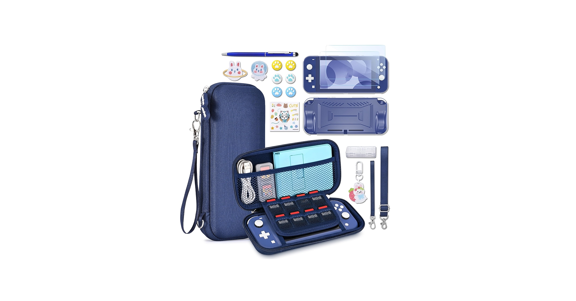 Amazon.com: innoAura Switch Lite Case 18-in-1 Accessories Bundle