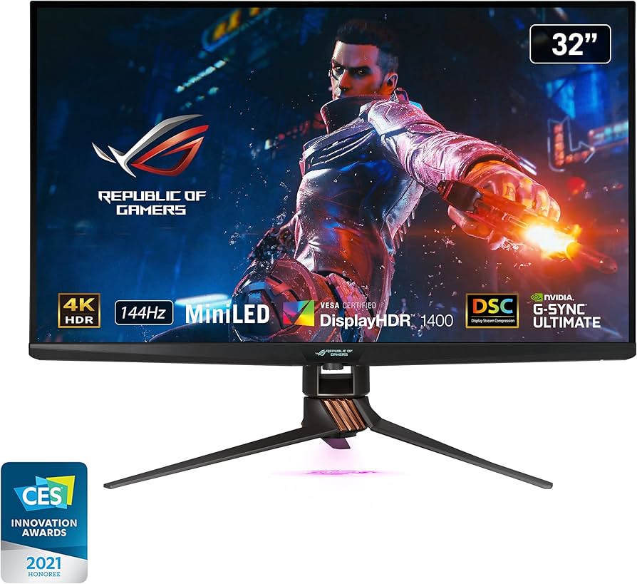 Amazon.com: ASUS ROG Swift 32 inches 4K HDR 144Hz DSC Gaming