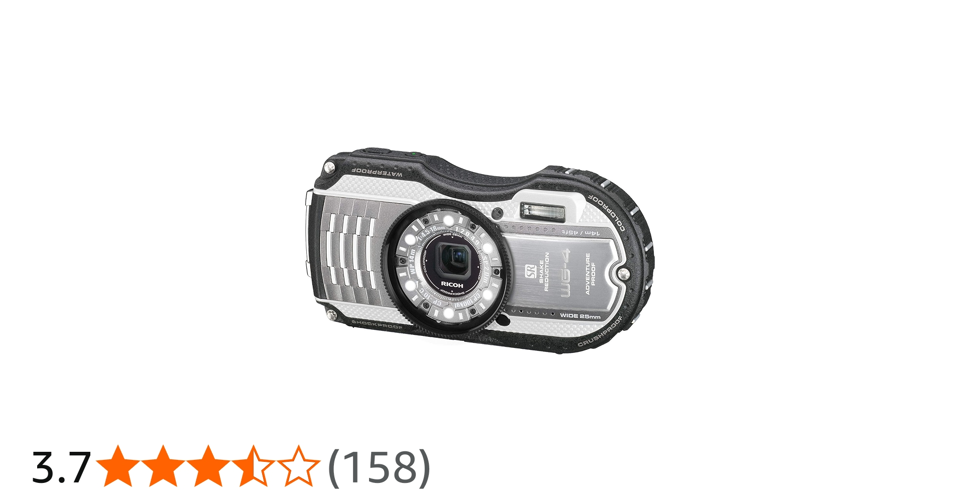 Amazon | RICOH 防水デジタルカメラ RICOH WG-4 シルバー 防水14m耐