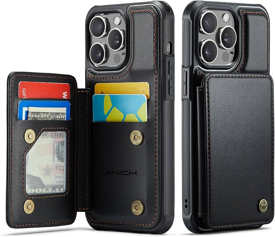 Amazon.com: Vinich for iPhone 15 Pro Max Wallet Case with Card