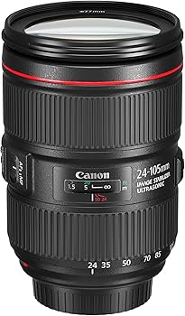 Amazon.com : Canon EF 24–105mm f/4L is II USM Lens, Black