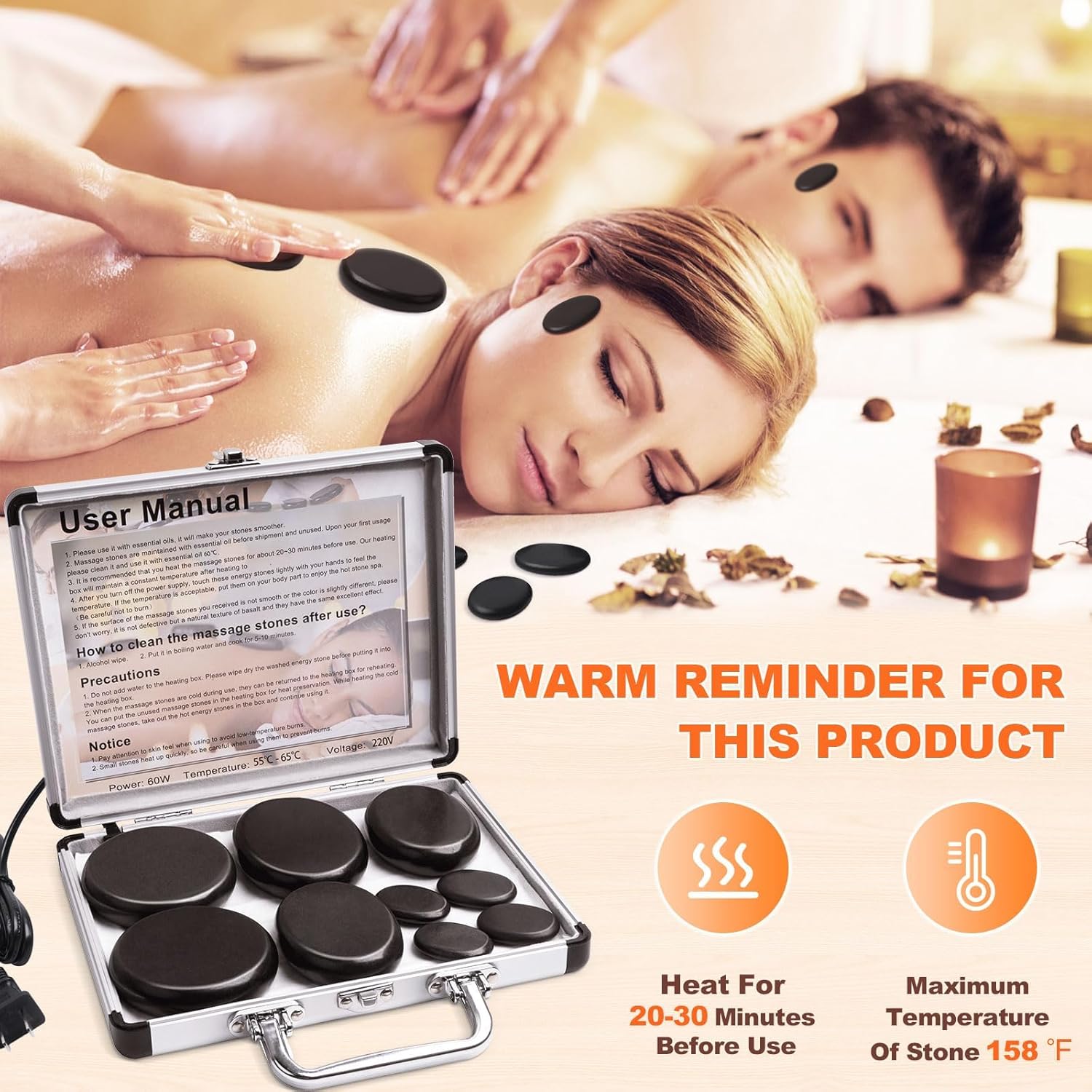 Primachen Hot Stones Massage Warmer Kit User Manual