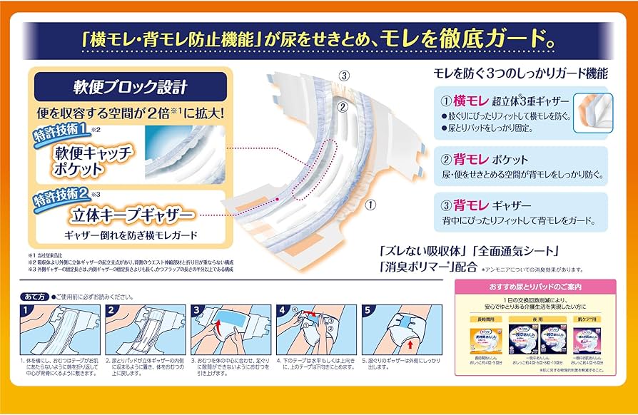 Amazon | ライフリー テープ止めおむつ 横モレあんしんテープ止め S