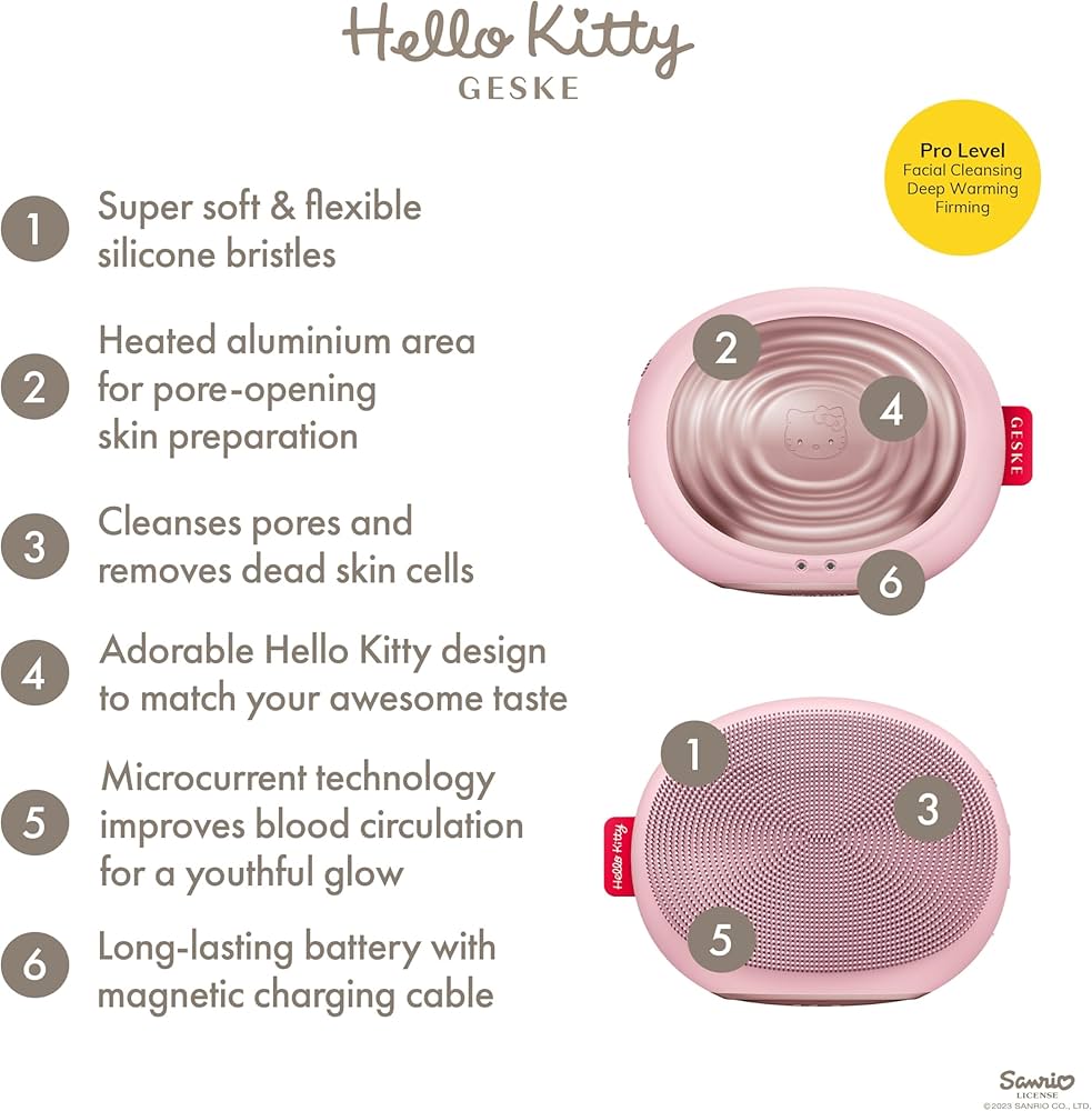 Amazon.com: GESKE x Hello Kitty SmartAppGuided Sonic Thermo Facial