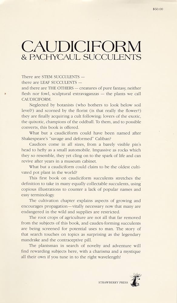 Caudiciform and Pachycaul Succulents: Pachycauls, Bottle-,Barrel