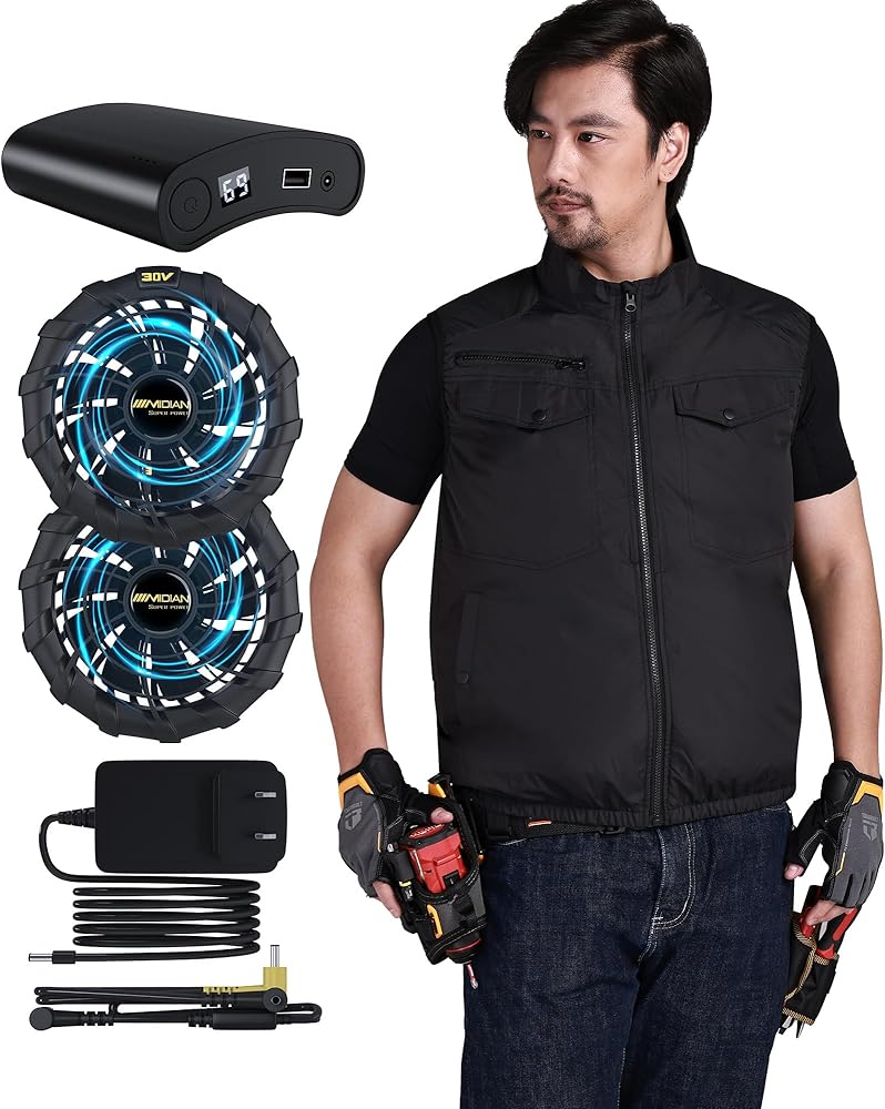 新品○サイズL○空調服➕ファン➕バッテリー➕スイッチ付きケーブル